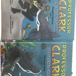 Professor Clark The Science Shark Book Set, book 1 and book 4
